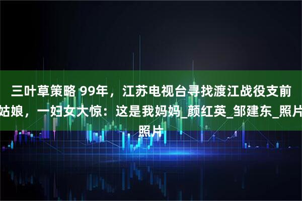 三叶草策略 99年，江苏电视台寻找渡江战役支前姑娘，一妇女大惊：这是我妈妈_颜红英_邹建东_照片