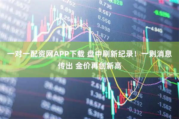 一对一配资网APP下载 盘中刷新纪录！一则消息传出 金价再创新高